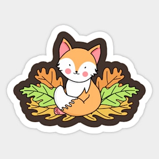 Kawaii fox cutie Sticker